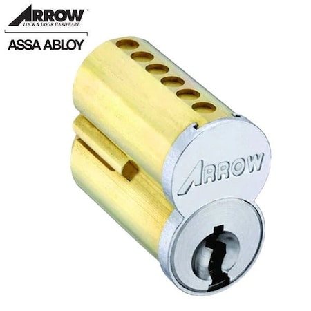 Arrow Lock 6-Pin SFIC Core, Uncombinated, Best L Keyway, Plain Face, No Logo, Satin Chrome ARR-100CRP-UCXLB-26D